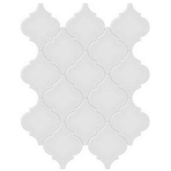 Crossville Studios 11" x 13" Soho Glazed Glossy Arabesque Porcelain Mosaic