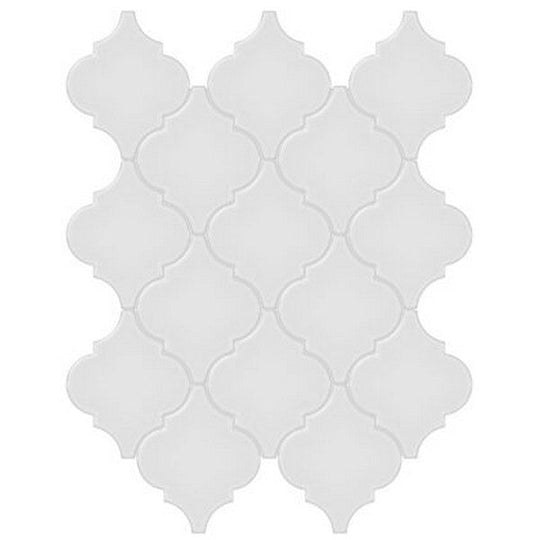 Crossville Studios 11" x 13" Soho Glazed Glossy Arabesque Porcelain Mosaic