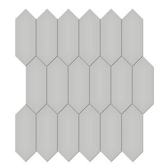 Crossville Studios 11.81" x 12.5" Soho Glazed Glossy 2x5" Picket Porcelain Mosaic