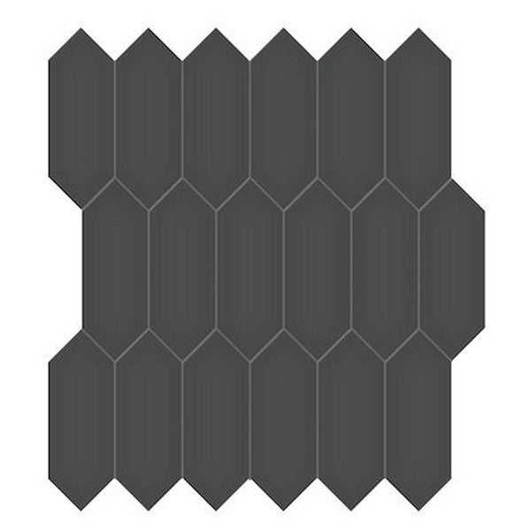 Crossville Studios 11.81" x 12.5" Soho Glazed Glossy 2x5" Picket Porcelain Mosaic