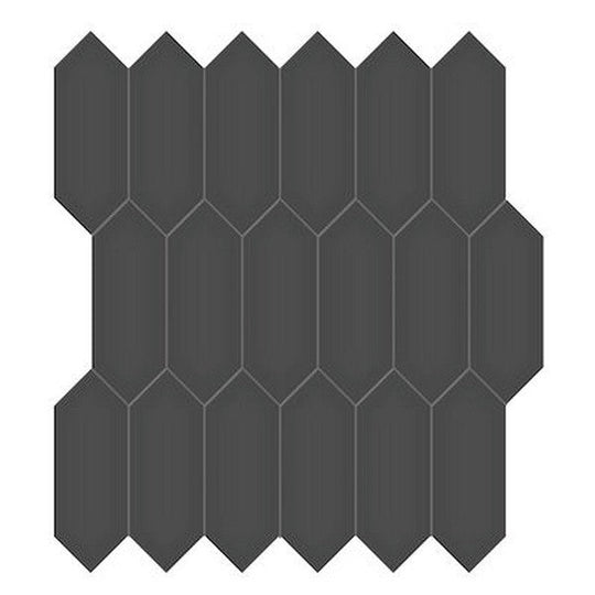 Crossville Studios 11.81" x 12.5" Soho Glazed Glossy 2x5" Picket Porcelain Mosaic