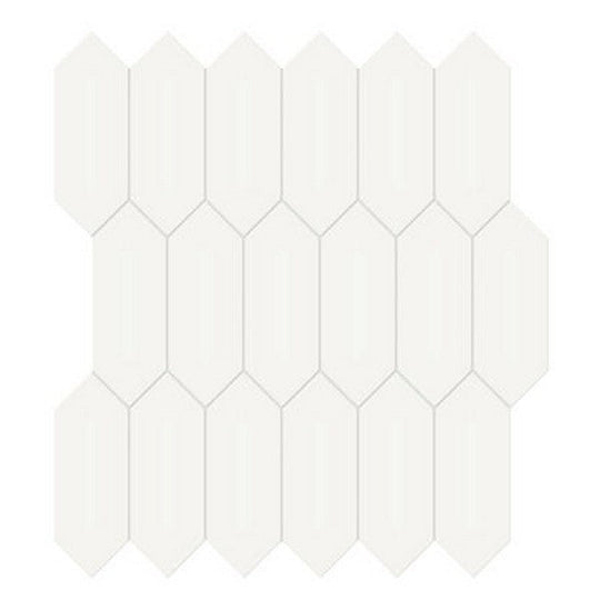 Crossville Studios 11.81" x 12.5" Soho Glazed Matte 2x5" Picket Porcelain Mosaic