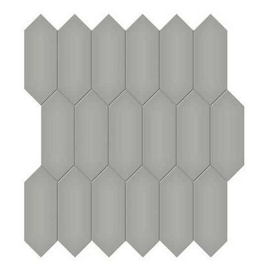 Crossville Studios 11.81" x 12.5" Soho Glazed Matte 2x5" Picket Porcelain Mosaic