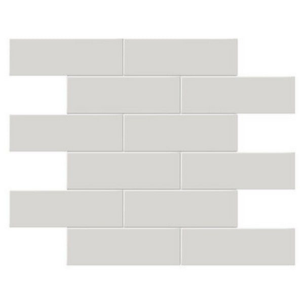 Crossville Studios 11.65" x 11.73" Soho Glazed Glossy 2x6" Brick Porcelain Mosaic