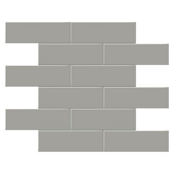 Crossville Studios 11.65" x 11.73" Soho Glazed Glossy 2x6" Brick Porcelain Mosaic