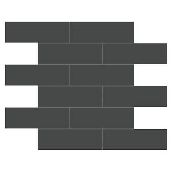 Crossville Studios 11.65" x 11.73" Soho Glazed Glossy 2x6" Brick Porcelain Mosaic