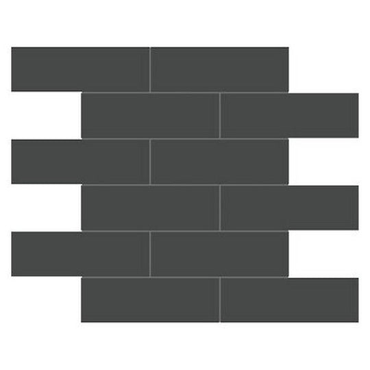 Crossville Studios 11.65" x 11.73" Soho Glazed Glossy 2x6" Brick Porcelain Mosaic