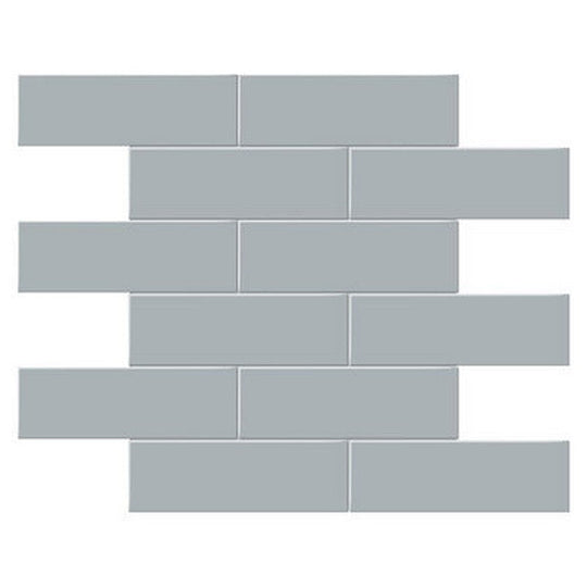 Crossville Studios 11.65" x 11.73" Soho Glazed Glossy 2x6" Brick Porcelain Mosaic