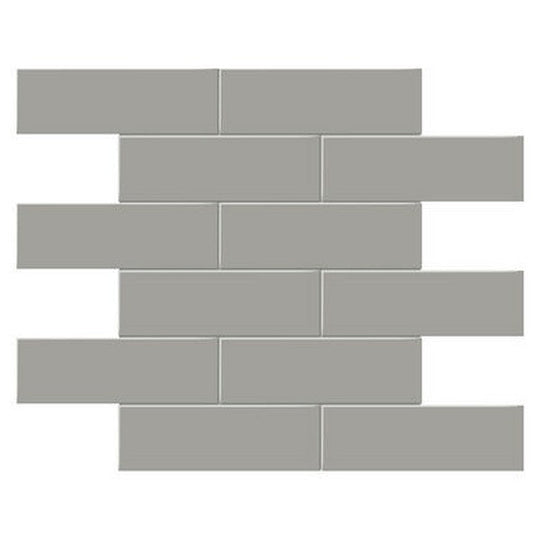 Crossville Studios 11.65" x 11.73" Soho Glazed Matte 2x6" Brick Porcelain Mosaic