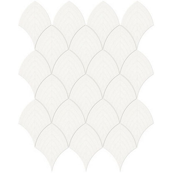 Crossville Studios 11" x 13" Soho Glazed Glossy Scallop Porcelain Mosaic