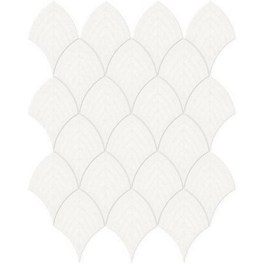 Crossville Studios 11" x 13" Soho Glazed Glossy Scallop Porcelain Mosaic