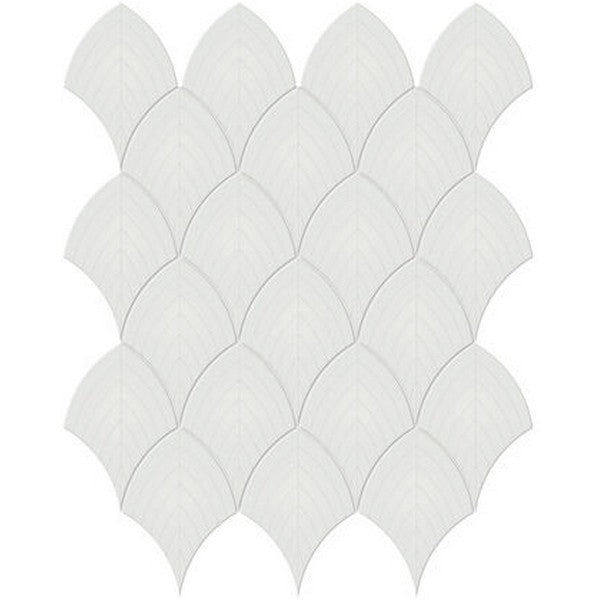 Crossville Studios 11" x 13" Soho Glazed Glossy Scallop Porcelain Mosaic