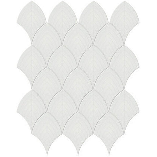 Crossville Studios 11" x 13" Soho Glazed Glossy Scallop Porcelain Mosaic