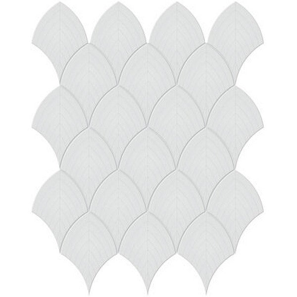 Crossville Studios 11" x 13" Soho Glazed Glossy Scallop Porcelain Mosaic