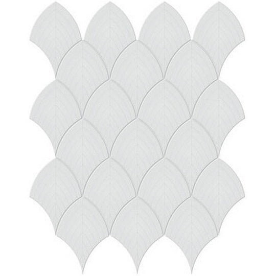 Crossville Studios 11" x 13" Soho Glazed Glossy Scallop Porcelain Mosaic