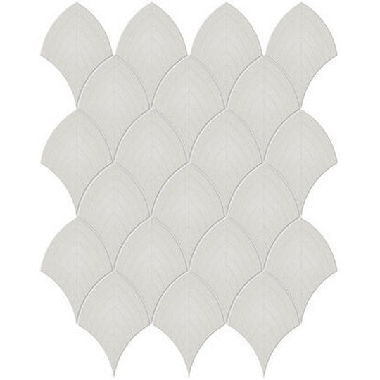 Crossville Studios 11" x 13" Soho Glazed Glossy Scallop Porcelain Mosaic