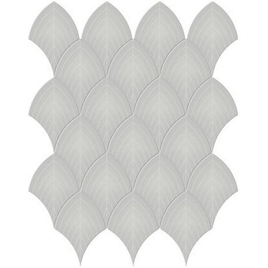 Crossville Studios 11" x 13" Soho Glazed Glossy Scallop Porcelain Mosaic