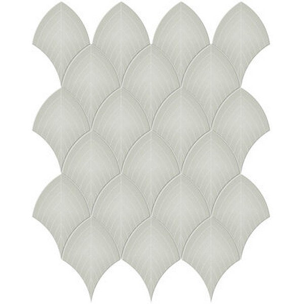 Crossville Studios 11" x 13" Soho Glazed Glossy Scallop Porcelain Mosaic