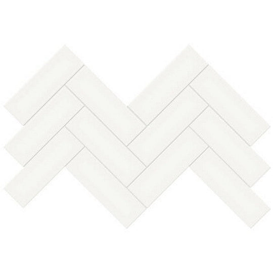 Crossville Studios 8.2" x 16.6" Soho Glazed Glossy 2x6" Herringbone Porcelain Mosaic
