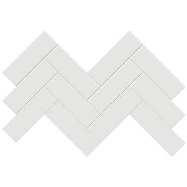 Crossville Studios 8.2" x 16.6" Soho Glazed Matte 2x6" Herringbone Porcelain Mosaic