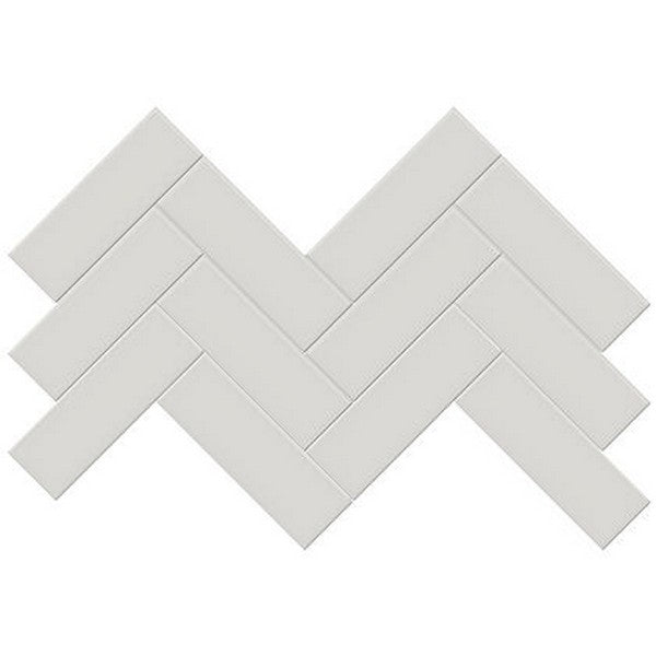 Crossville Studios 8.2" x 16.6" Soho Glazed Matte 2x6" Herringbone Porcelain Mosaic