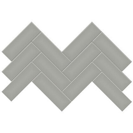 Crossville Studios 8.2" x 16.6" Soho Glazed Matte 2x6" Herringbone Porcelain Mosaic