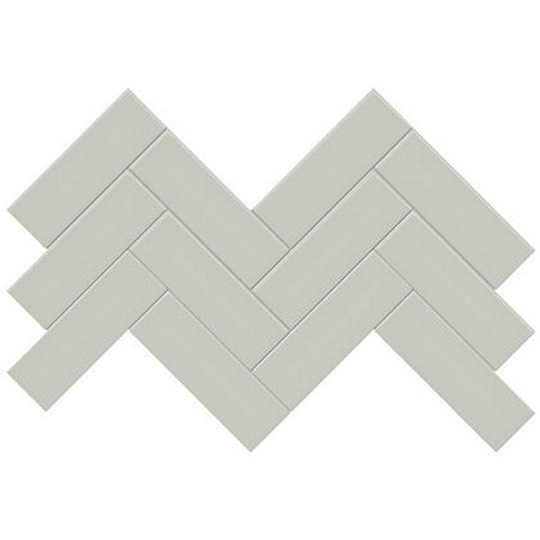Crossville Studios 8.2" x 16.6" Soho Glazed Matte 2x6" Herringbone Porcelain Mosaic