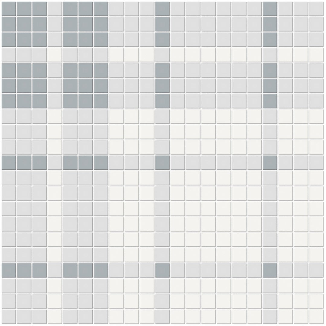 Crossville Studios 12" x 12" Soho Patterned Matte Plaid Porcelain Mosaic