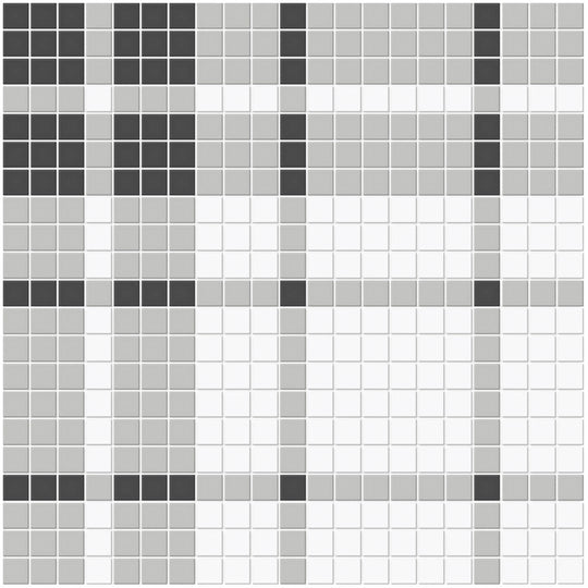 Crossville Studios 12" x 12" Soho Patterned Matte Plaid Porcelain Mosaic