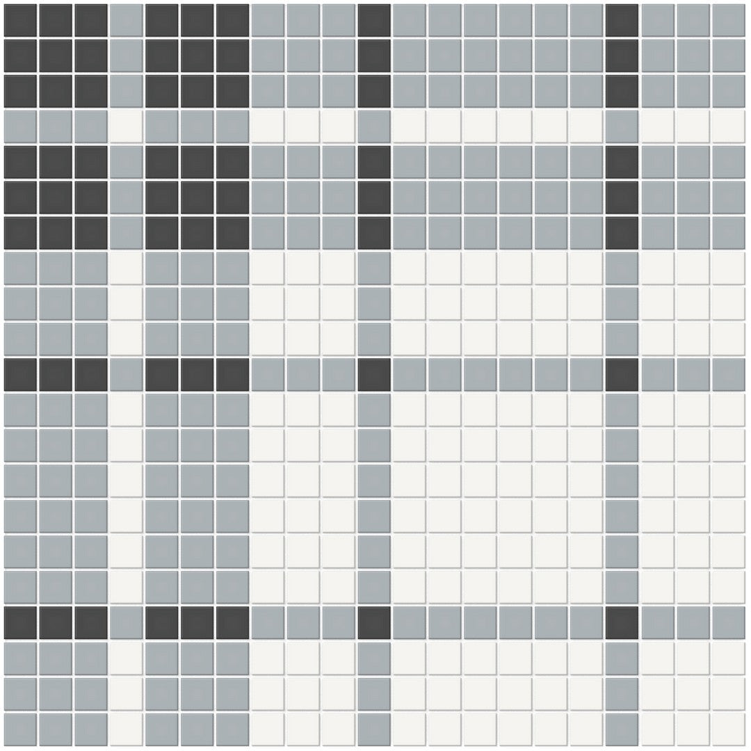 Crossville Studios 12" x 12" Soho Patterned Matte Plaid Porcelain Mosaic