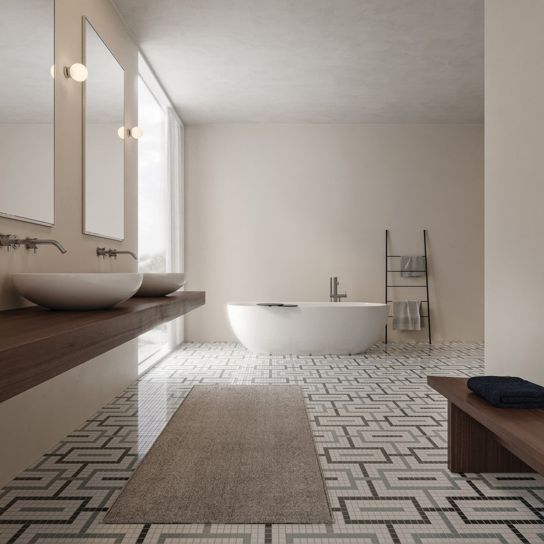 Crossville-Studios-12-x-12-Soho-Patterned-Matte-Chain-Porcelain-Mosaic-Dawn-Blend