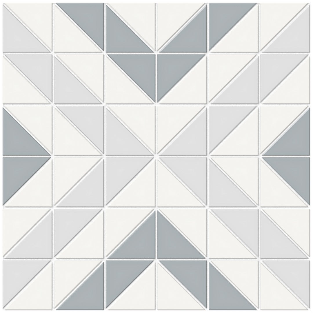 Crossville Studios 10" x 10" Soho Patterned Matte Cubic Porcelain Mosaic