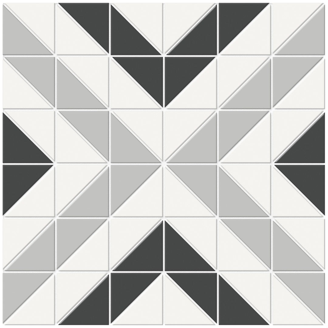 Crossville Studios 10" x 10" Soho Patterned Matte Cubic Porcelain Mosaic