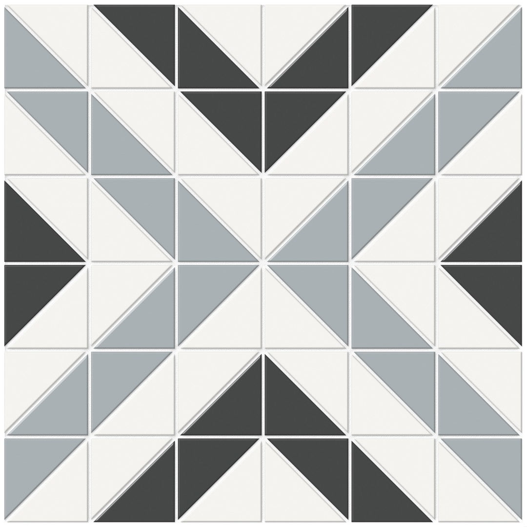 Crossville Studios 10" x 10" Soho Patterned Matte Cubic Porcelain Mosaic