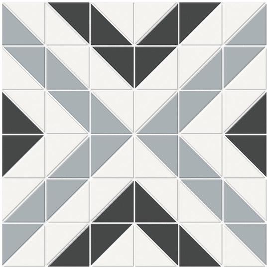 Crossville Studios 10" x 10" Soho Patterned Matte Cubic Porcelain Mosaic