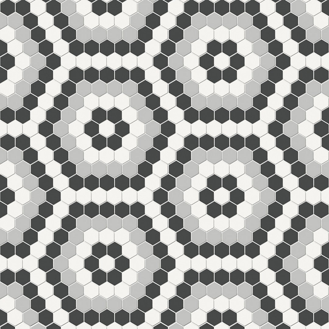 Crossville-Studios-8-x-14-Soho-Patterned-Matte-Hexagon-Porcelain-Mosaic-Midnight-Blend