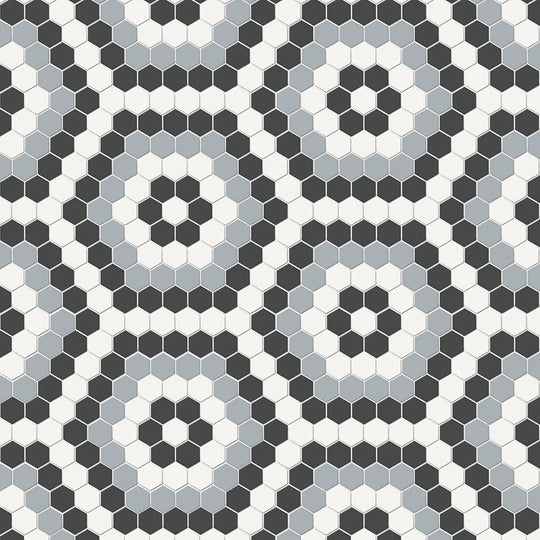 Crossville-Studios-8-x-14-Soho-Patterned-Matte-Hexagon-Porcelain-Mosaic-Dawn-Blend