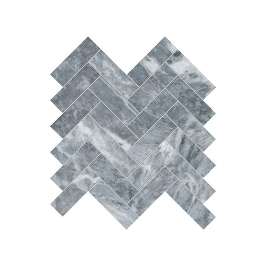 Anatolia 11" x 12" Natural Stone Brushed Marble 1.25x4" Herringbone Mosaic
