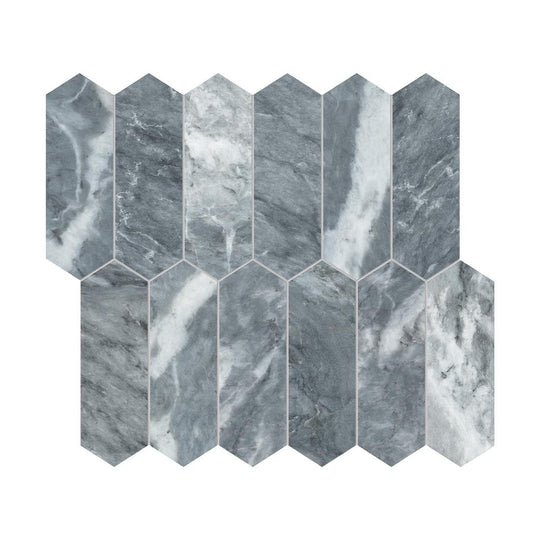 Anatolia 11" x 12" Natural Stone Brushed Marble 2x6" Picket Mosaic