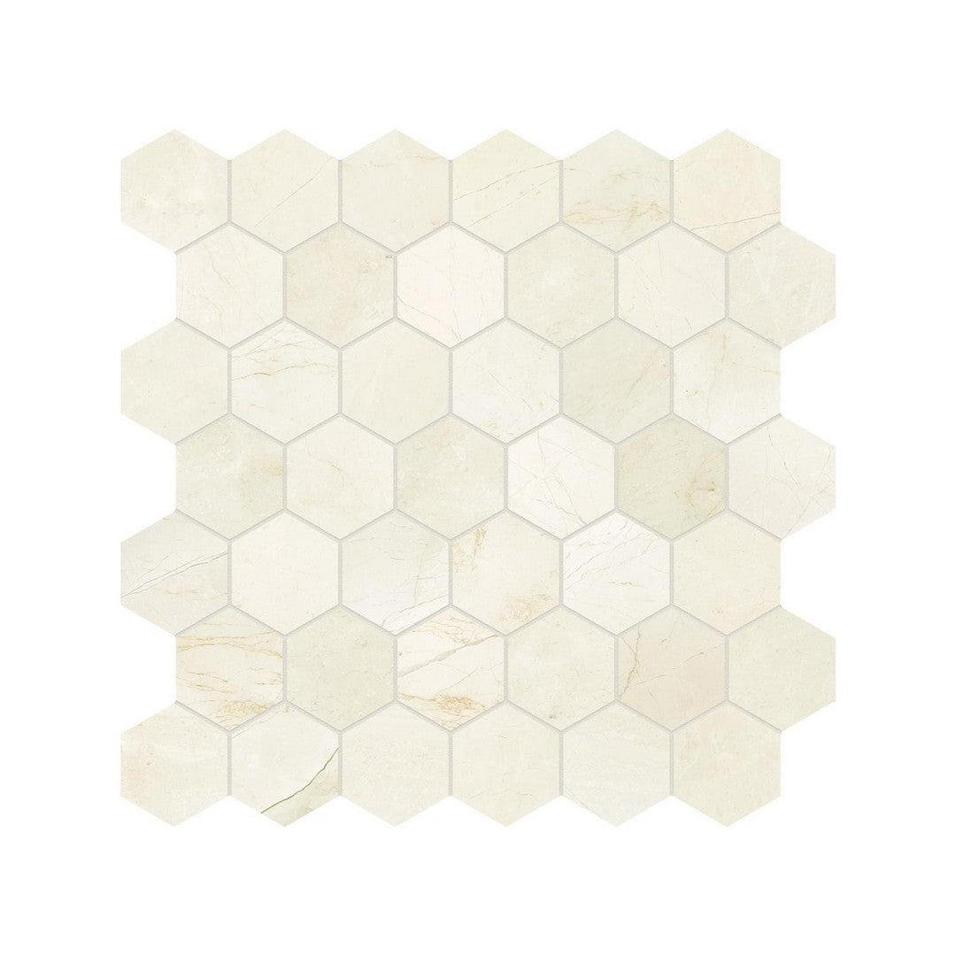 Anatolia 12" x 12" Natural Stone Honed Marble 2" Hexagon Mosaic