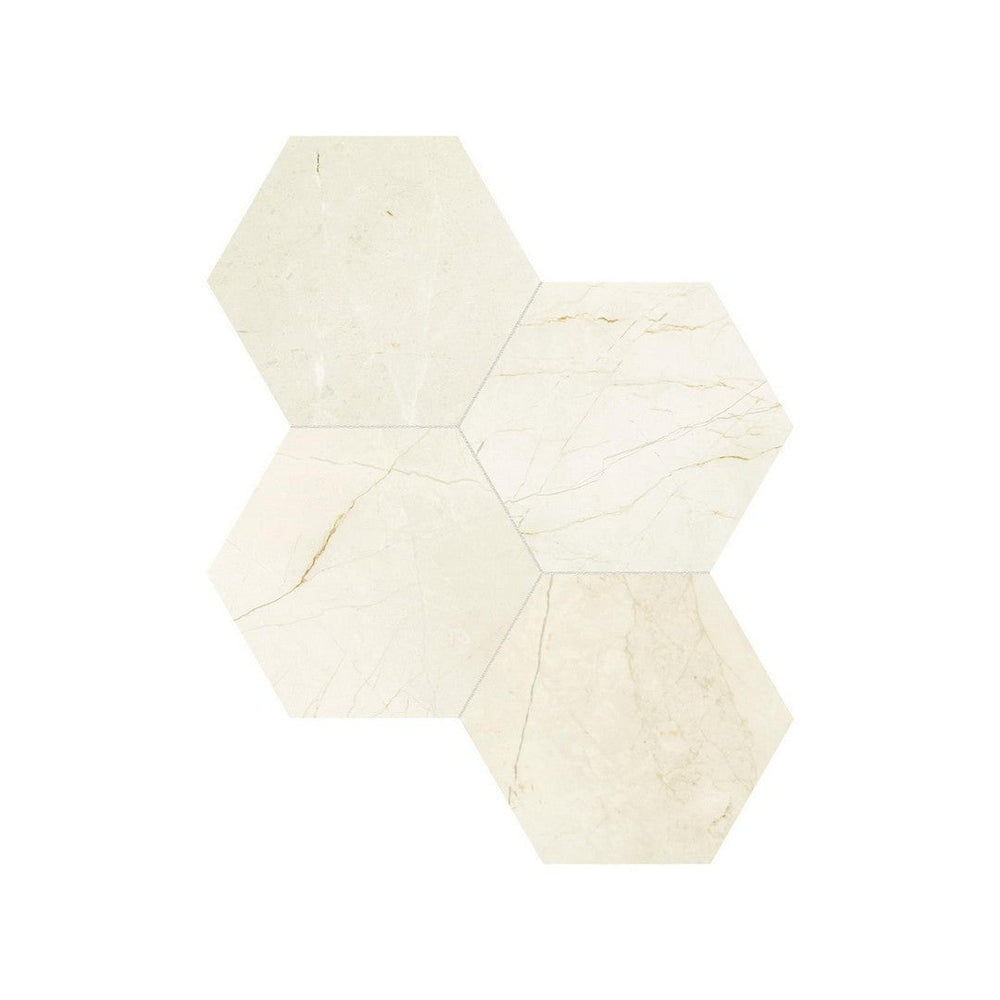 Anatolia 12" x 10" Natural Stone Honed Marble 6" Hexagon Mosaic