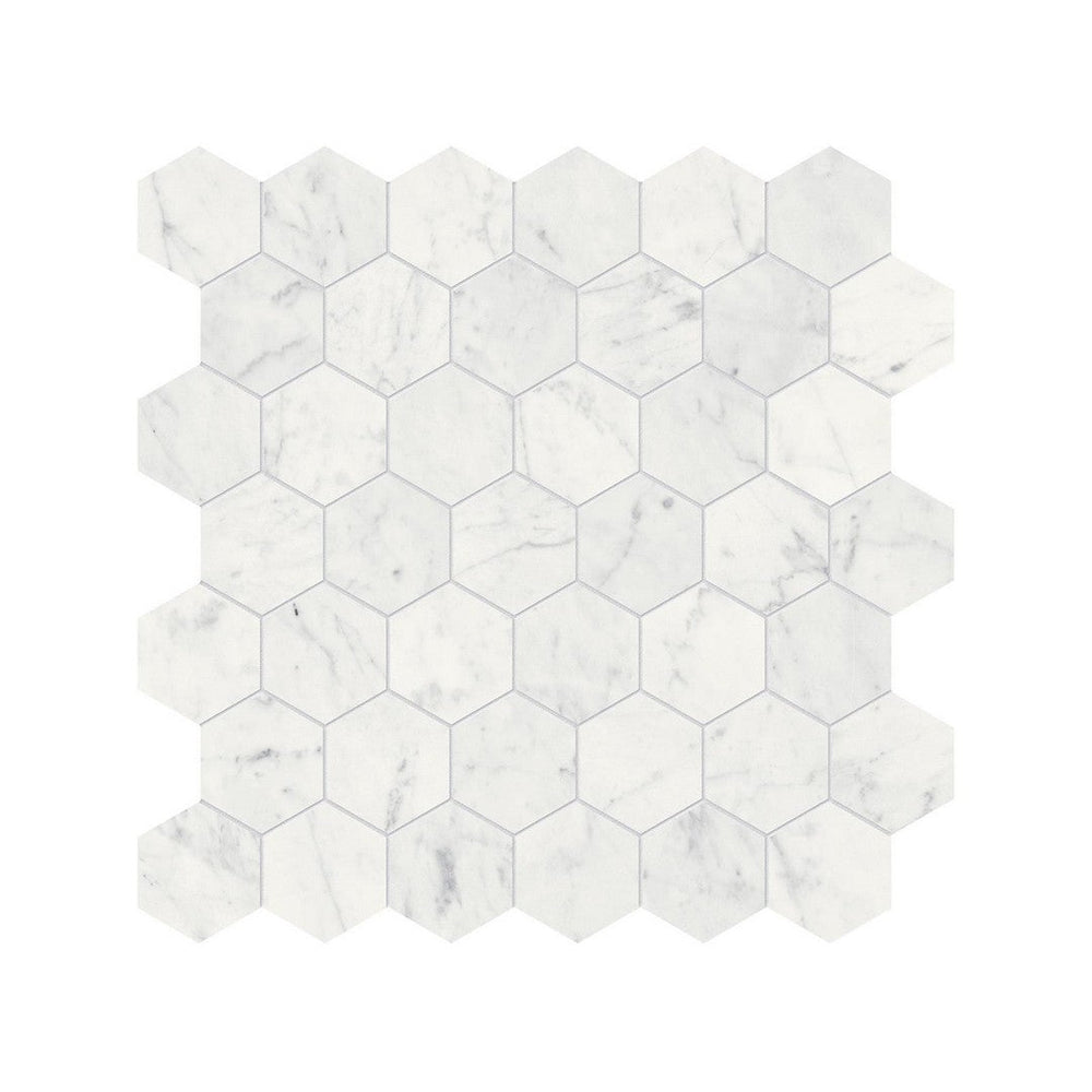 Anatolia 12" x 12" Natural Stone Polished Marble 2" Hexagon Mosaic