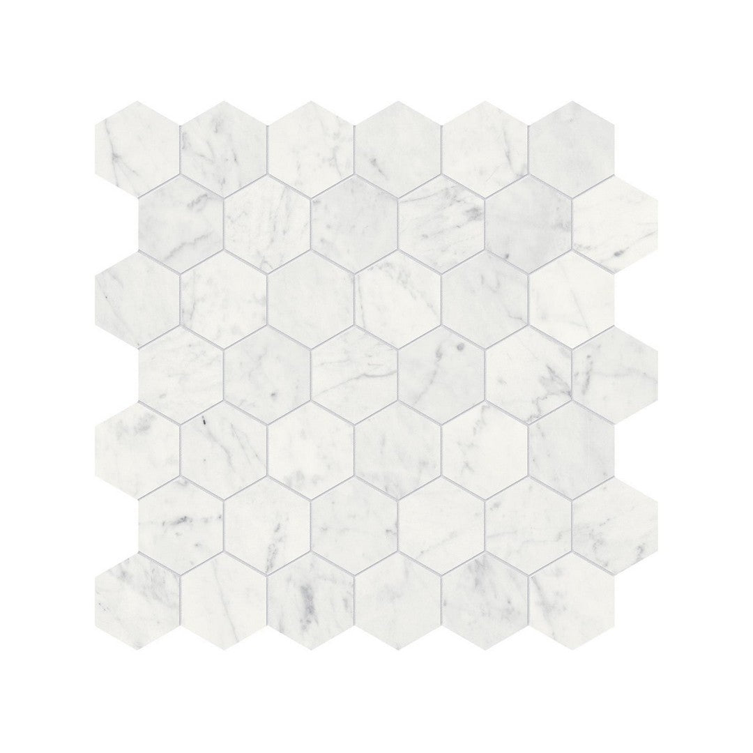 Anatolia 12" x 12" Natural Stone Polished Marble 2" Hexagon Mosaic