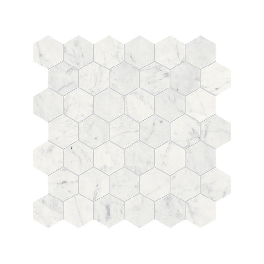 Anatolia 12" x 12" Natural Stone Honed Marble 2" Hexagon Mosaic