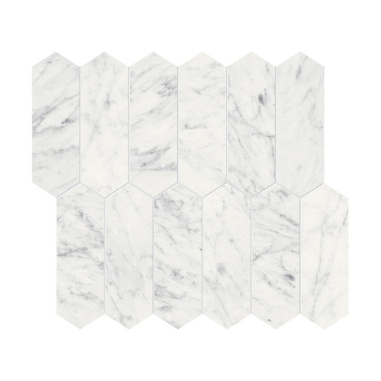 Anatolia 11" x 12" Natural Stone Polished Marble 2x6" Picket Mosaic