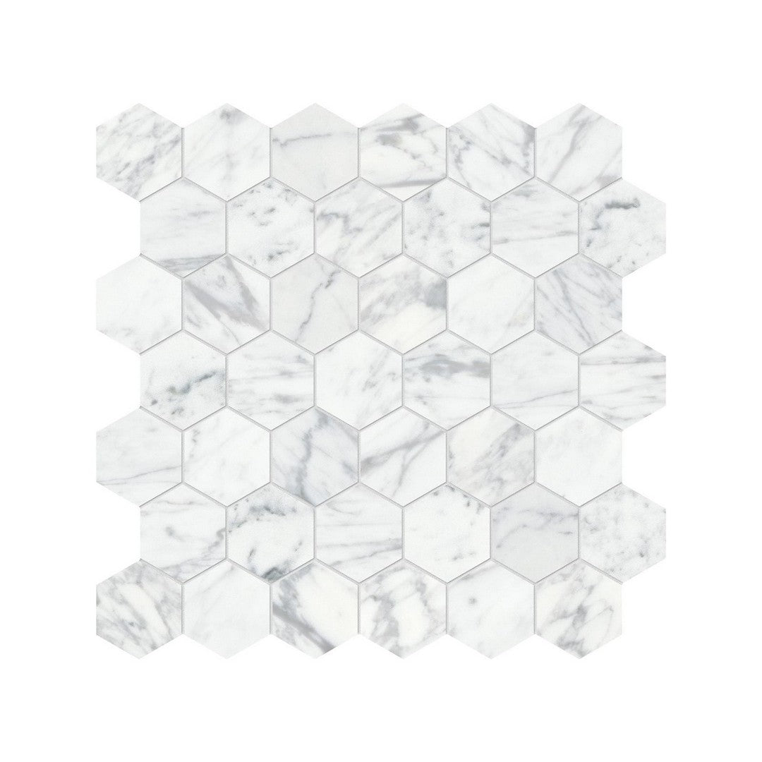 Anatolia 12" x 12" Natural Stone Honed Marble 2" Hexagon Mosaic