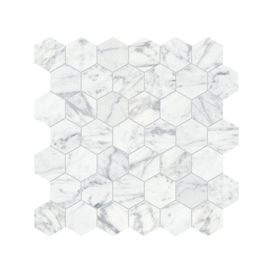 Anatolia 12" x 12" Natural Stone Honed Marble 2" Hexagon Mosaic