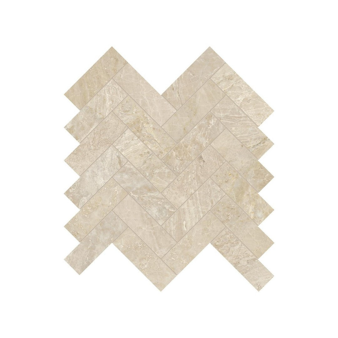 Anatolia 11" x 12" Natural Stone Polished Marble 1.25x4" Herringbone Mosaic