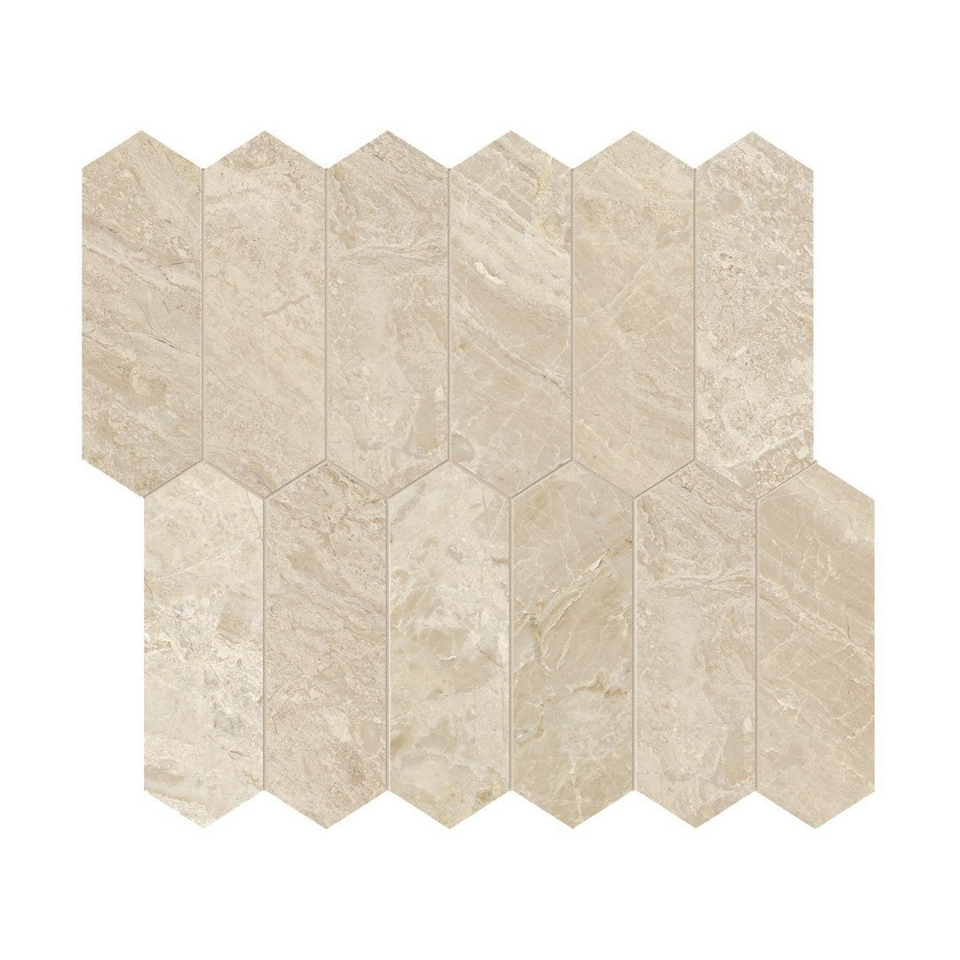Anatolia 11" x 12" Natural Stone Polished Marble 2x6" Picket Mosaic