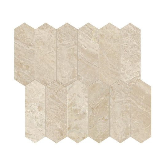 Anatolia 11" x 12" Natural Stone Polished Marble 2x6" Picket Mosaic